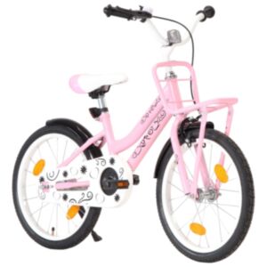 Pood24 laste jalgratas esipakiraamiga, 18'', roosa ja must