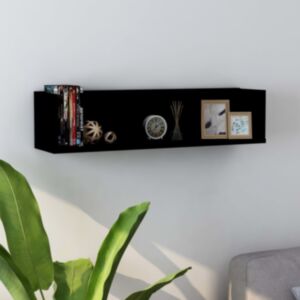 Pood24 CD-seinariiul, must, 75 x 18 x 18 cm, puitlaastplaat 