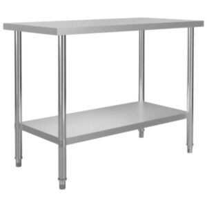 Pood24 köögi töölaud, 120 x 60 x 85 cm, roostevaba teras