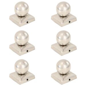 Pood24 postiotsad 6 tk, kuulid, roostevaba teras, 71 x 71 mm