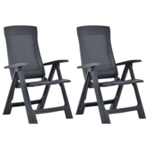 Pood24 allalastava seljatoega aiatoolid, 2 tk, plast, antratsiithall