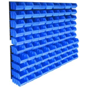 Pood24 96-osaline hoiukarpide komplekt seinapaneelidega sinine