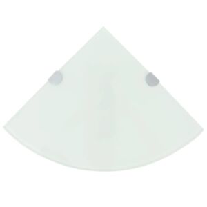 Pood24 nurgariiulid, 2 tk, kroomitud tugedega, klaas, valge 35 x 35 cm