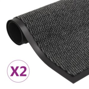 Pood24 uksematid 2 tk, kandiline, tupsuline, 40 x 60 cm, antratsiit
