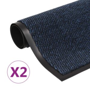 Pood24 uksematid 2 tk, kandiline, tupsuline, 40 x 60 cm, sinine