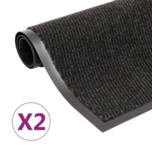 Pood24 uksematid 2 tk, kandiline, 60 x 90 cm, must