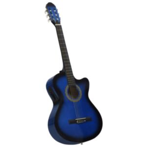 Pood24 Western akustiline kitarr ekvalaiseriga 6 keelega, sinine   