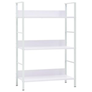 POOD24 Стеллаж книжный с 3 полками белый 60x27,6x90,5 см, ДСП