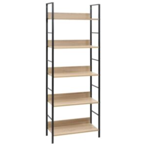 POOD24 5-ти этажная книжная полка дуб 60x27,6x158,5см, ДСП