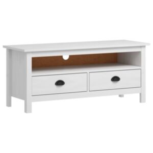 Pood24 telerikapp 'Hill Range', valge, 110 x 40 x 47 cm, männipuit 