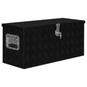 Pood24 alumiiniumist kast 80 x 30 x 35 cm, must 