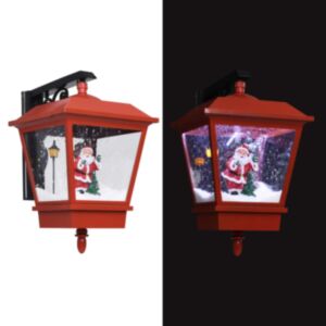 Pood24 jõulu seinalamp LED-tulede ja jõuluvanaga, punane, 40 x 27 x 45 cm
