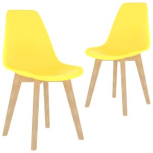 Pood24 söögitoolid 2 tk, kollane, plast