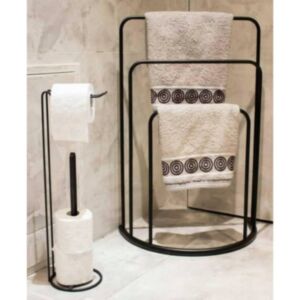 Bathroom Solutions eraldiseisev rätikuriiul, 49,5x75 cm, metall, must
