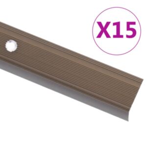 Pood24 trepikaitsmed L-kujulised 15 tk, alumiinium, 90 cm, pruun