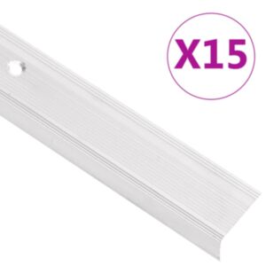 Pood24 trepikaitsmed L-kujulised 15 tk, alumiinium, 100 cm, hõbedane