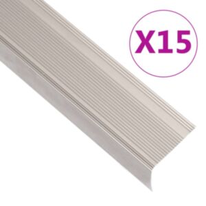 Pood24 L-kujuline trepiliist 15 tk, alumiinium, 100 cm, šampanja