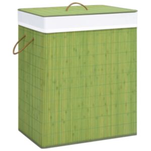 Pood24 bambusest pesukorv, roheline, 83 l