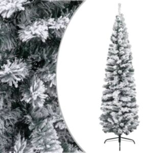 Pood24 kitsas kunstkuusk lumiste okstega, roheline, 240 cm, PVC