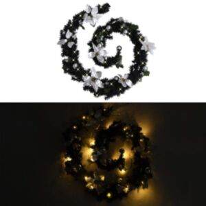 Pood24 jõuluvanik LED-tuledega must, 2,7 m, PVC