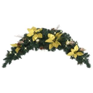 Pood24 jõulukaar LED-tuledega, roheline, 90 cm, PVC