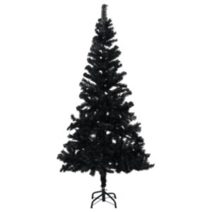 Pood24 kunstkuusk alusega, must, 150 cm, PVC