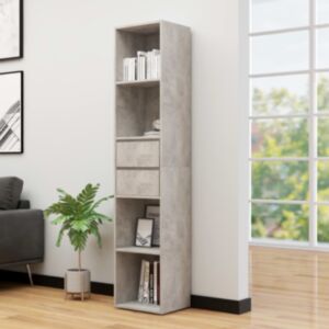 POOD24 книжный шкаф, серый бетон, ДСП 36 x 30 x 171 см