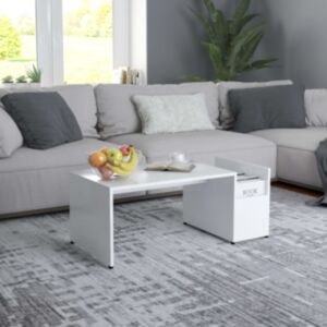 Pood24 kohvilaud, valge, 90 x 45 x 35 cm puitlaastplaat