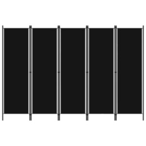 Pood24 5 paneeliga ruumijagaja, must, 250 x 180 cm