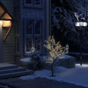Pood24 jõulupuu 128 LEDi, soe valge, kirsiõied 120 cm