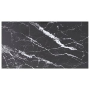 Pood24 lauaplaat, must 120x65 cm, 8 mm, karastatud klaas marmordisain