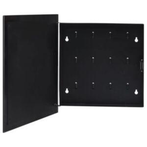 Pood24 võtmekarp magnetplaadiga, must, 35 x 35 x 5,5 cm