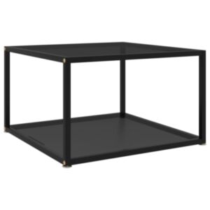 Чайный стол POOD24, черный, 60 x 60 x 35 см, закаленное стекло