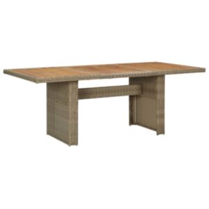 Pood24 aia söögilaud, pruun, 200 x 100 x 74 cm, polürotang