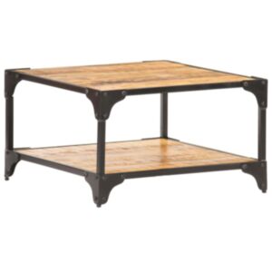 Журнальный стол POOD24, 60 x 60 x 35 см, из прочного дерева манго