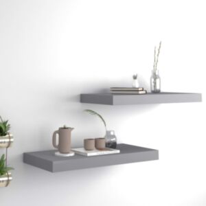 Pood24 seinariiulid, 2 tk, hall, 50 x 23 x 3,8 cm MDF