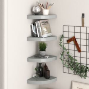 Pood24 nurgariiulid, 4 tk, hall, 25 x 25 x 3,8 cm MDF