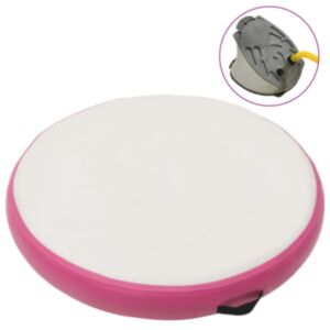 Pood24 täispumbatav võimlemismatt pumbaga 100x100x15 cm PVC roosa