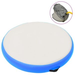 Pood24 täispumbatav võimlemismatt pumbaga 100x100x15 cm PVC sinine