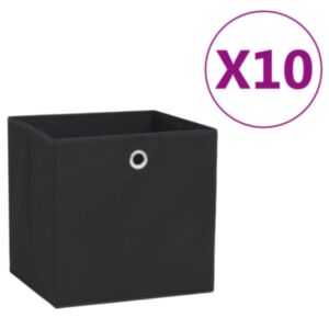Pood24 mittekootud kangast hoiukastid 10 tk, 28 x 28 x 28 cm, must