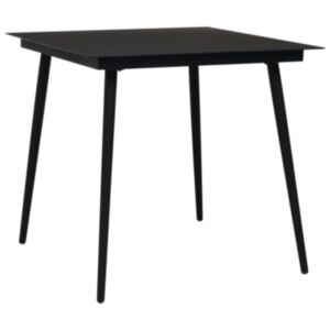 Pood24 aialaud, must, 80 x 80 x 74 cm, teras ja klaas