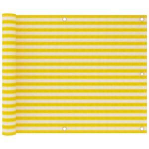 Pood24 rõdusirm, kollane ja valge, 75 x 300 cm, HDPE