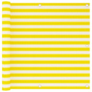 Pood24 rõdusirm, kollane ja valge, 90 x 500 cm, HDPE