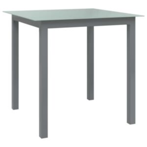Pood24 aialaud, helehall, 80x80x74 cm, alumiinium ja klaas