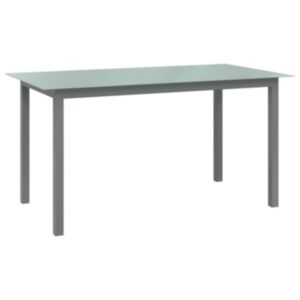 Pood24 aialaud, helehall, 150 x 90 x 74 cm, alumiinium ja klaas