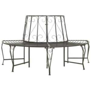 Pood24 puu ümber paigaldatav poolümar aiapink, 160 cm, teras