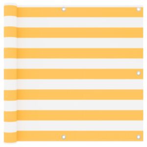 Балконная ширма POOD24, бело-желтая, 90 x 400 см, ткань оксфорд