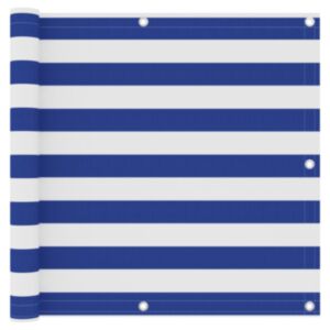 Pood24 rõdusirm, valge ja sinine, 90 x 600 cm, oxford-kangas