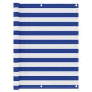 Pood24 rõdusirm, valge ja sinine, 120 x 600 cm, oxford-kangas