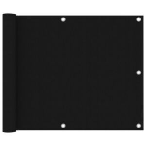 Шторка для балкона POOD24, черная, 75 x 600 см, ткань оксфорд